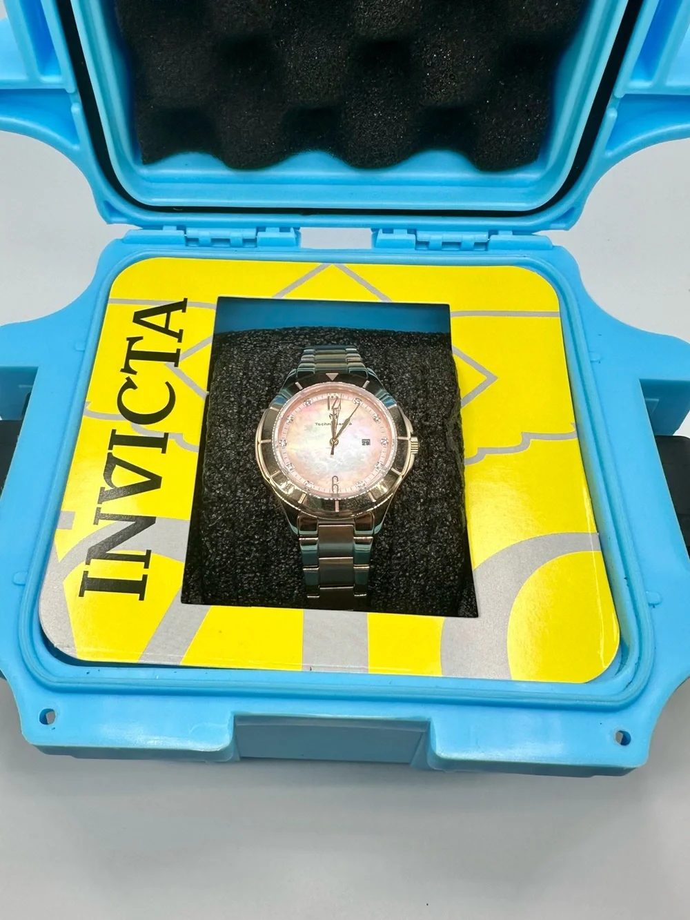 NEW Technomarine Gold Luna Tides Watch Mother of Pearl Dial 33mm TM-825001
